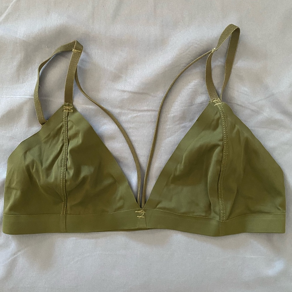 Urban outfitters olive green bralette - M